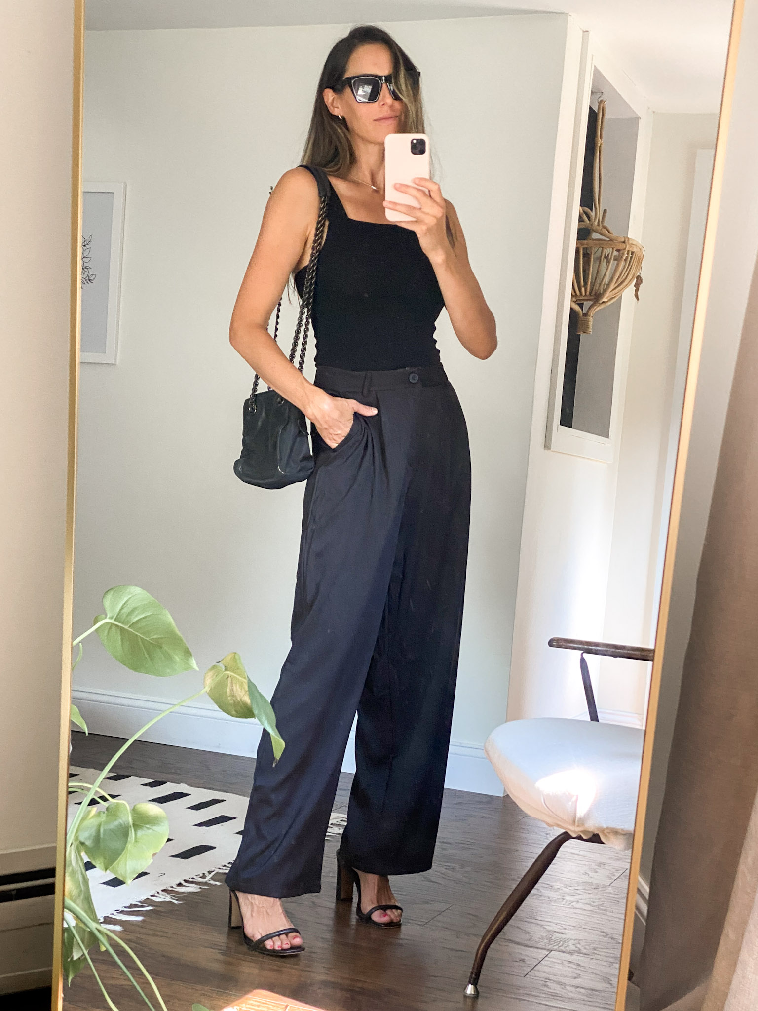 Plus-Size Wide Leg Trousers - Tailored Style